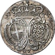 Malta XV Tari Emmanuel de Rohan 1776 KM# 304 .T. ∙XV. ∙1 77 6∙ coin reverse Malta XV Tari Emmanuel de Rohan 1776 KM# 304 .T. ∙XV. ∙1 77 6∙ coin reverse