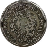 Malta XV Tari Emmanuel Pinto 1756 KM# 252 M∙M∙H∙S∙S∙1756 F∙EMMANVEL PINTO coin obverse