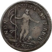 Malta XV Tari Emmanuel Pinto 1756 KM# 252 NON SVRREXIT MAIOR T∙XV coin reverse