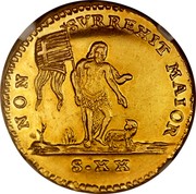 Malta XX Scudi Emmanuel Pinto 1764 KM# 275 NON SVRREXIT MAIOR S∙XX coin reverse Malta XX Scudi Emmanuel Pinto 1764 KM# 275 NON SVRREXIT MAIOR S∙XX coin reverse