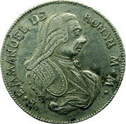 Malta XXX Tari (2-1/2 Scudo) Emmanuel de Rohan 1779 KM# 317 F EMMANUEL DE ROHAN M M coin obverse Malta XXX Tari (2-1/2 Scudo) Emmanuel de Rohan 1779 KM# 317 F EMMANUEL DE ROHAN M M coin obverse