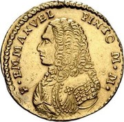Malta Zecchino Emmanuel Pinto ND KM# 244 F∙EMMANVEL PINTO M∙M∙ coin obverse Malta Zecchino Emmanuel Pinto ND KM# 244 F∙EMMANVEL PINTO M∙M∙ coin obverse