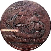 Canada 1/2 Penny (North American Token) COMMERCE coin reverse Canada 1/2 Penny (North American Token) COMMERCE coin reverse