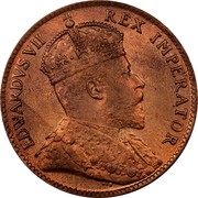 Cyprus 1/4 Piastre Edward VII 1902 KM# 8 EDWARDUS VII REX IMPERATOR coin obverse Cyprus 1/4 Piastre Edward VII 1902 KM# 8 EDWARDUS VII REX IMPERATOR coin obverse