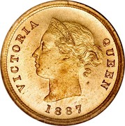 Cyprus 1/4 Piastre Victoria large 1887 Proof KM# 1.1 VICTORIA QUEEN 1887 coin obverse Cyprus 1/4 Piastre Victoria large 1887 Proof KM# 1.1 VICTORIA QUEEN 1887 coin obverse
