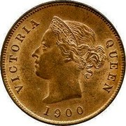 Cyprus 1/4 Piastre Victoria reduced size 1900 KM# 1.2 VICTORIA QUEEN 1900 coin obverse