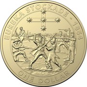 Australia 1 Dollar Eureka stockade 2019 EUREKA STOCKADE - 1854 ONE DOLLAR coin reverse Australia 1 Dollar Eureka stockade 2019 EUREKA STOCKADE - 1854 ONE DOLLAR coin reverse