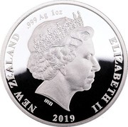 New Zealand 1 Dollar Lighthouse Tiritiri Matangi 2019 NEW ZEALAND .999 AG 1 OZ ELIZABETH II 2019 coin obverse New Zealand 1 Dollar Lighthouse Tiritiri Matangi 2019 NEW ZEALAND .999 AG 1 OZ ELIZABETH II 2019 coin obverse