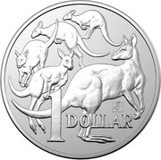 Australia 1 Dollar Mob of Roos 2019 Singapore Merlion privy 1 DOLLAR coin reverse Australia 1 Dollar Mob of Roos 2019 Singapore Merlion privy 1 DOLLAR coin reverse