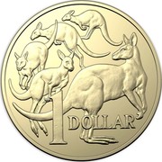 Australia 1 Dollar Mob of Roos (6th Portrait) 2019 Brisbane Cooktown Orchid Privymark 1 DOLLAR coin reverse Australia 1 Dollar Mob of Roos (6th Portrait) 2019 Brisbane Cooktown Orchid Privymark 1 DOLLAR coin reverse