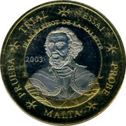 Malta 1 E Jean Parisot de la Valette 2003 UNC X# Pn16 TRIAL ESSAI JEAN PARISOT DE LA VALETTE 2003 PRUEBA MALTA PROBE coin obverse Malta 1 E Jean Parisot de la Valette 2003 UNC X# Pn16 TRIAL ESSAI JEAN PARISOT DE LA VALETTE 2003 PRUEBA MALTA PROBE coin obverse