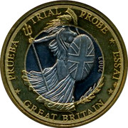 UK 1 E Trial 2003 PRUEBA TRIAL PROBE ESSAI GREAT BRITAIN 2003 coin obverse UK 1 E Trial 2003 PRUEBA TRIAL PROBE ESSAI GREAT BRITAIN 2003 coin obverse