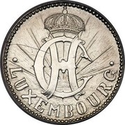 Luxembourg 1 F Charlotte 1923 (fr) Essai - Rare KM# Pn25 •LUXEMBOURG• coin obverse Luxembourg 1 F Charlotte 1923 (fr) Essai - Rare KM# Pn25 •LUXEMBOURG• coin obverse