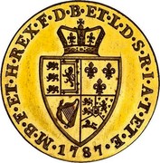 UK 1 Guinea George III (Pattern) 1787 Proof KM# Pn62 M∙B∙F∙ET∙H∙REX∙F∙D∙B∙ET∙L∙D∙S∙R∙I∙A∙T∙ET∙E∙1787∙ coin reverse UK 1 Guinea George III (Pattern) 1787 Proof KM# Pn62 M∙B∙F∙ET∙H∙REX∙F∙D∙B∙ET∙L∙D∙S∙R∙I∙A∙T∙ET∙E∙1787∙ coin reverse