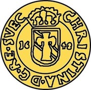 Estonia 1 OR Christina (Trial strike) 1648 Unique KM# Pn1 CHRISTINA ∙ D G ∙ RE ∙ SVEC ∙ 16 - 48 coin obverse Estonia 1 OR Christina (Trial strike) 1648 Unique KM# Pn1 CHRISTINA ∙ D G ∙ RE ∙ SVEC ∙ 16 - 48 coin obverse