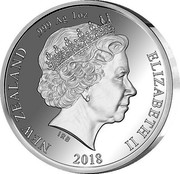 New Zealand $1 Royal Baby 2018 NEW ZEALAND .999 AG 1 OZ ELIZABETH II 2018 coin obverse