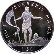 Malta 1 SC. Angelo 1988 Proof X# 132 NON SURREXIT MAIOR 1 SC. coin reverse