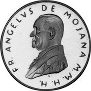 Malta 1 Scudo (25th Anniversary of Fr. A. de Mojana) X# 120 FR. ANGELVS DE MOJANA M. M. H. H. coin obverse