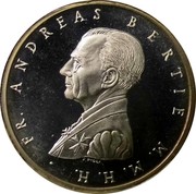 Malta 1 Scvdo Andreas Bertie 1992 Proof X# 160 FR. ANDREAS BERTIE M. M. H. H. coin obverse