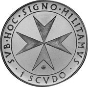 Malta 1 Scvdo (Angelo) X# 50 SVB•HOC•SIGNO•MILITAMVS • 1 SCVDO • coin reverse Malta 1 Scvdo (Angelo) X# 50 SVB•HOC•SIGNO•MILITAMVS • 1 SCVDO • coin reverse