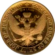 Malta 1 Tari 400th Anniversary of Great Siege 1965 X# 401 SOVEREIGN ORDER OF SAINT JOHN OF JERUSALEM MXLVIII coin reverse