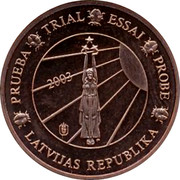 Latvia 1 ¢ Trial Essai 2003 PRUEBA TRIAL ESSAI PROBE LATVIJAS REPUBLIKA 2003 coin obverse Latvia 1 ¢ Trial Essai 2003 PRUEBA TRIAL ESSAI PROBE LATVIJAS REPUBLIKA 2003 coin obverse