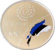 Estonia 10€ Centenary of the Republic of Estonia 2018 Proof; Lithuanian Mint KAS SIIS SELLE MAA KEEL LAULU TUULES EI VÕI TAEVANI TÕUSTES ÜLES IGAVIKKU OMALE OTSIDA 10€ SADA AASTAT EESTI VABARIIK coin reverse Estonia 10€ Centenary of the Republic of Estonia 2018 Proof; Lithuanian Mint KAS SIIS SELLE MAA KEEL LAULU TUULES EI VÕI TAEVANI TÕUSTES ÜLES IGAVIKKU OMALE OTSIDA 10€ SADA AASTAT EESTI VABARIIK coin reverse