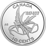 Canada 10 Cents Our Home and Native Land 2017 CANADA 1867-2017 AC 10 CENTS coin reverse Canada 10 Cents Our Home and Native Land 2017 CANADA 1867-2017 AC 10 CENTS coin reverse
