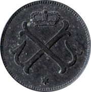 Luxembourg 10 Ces LL crossed 1917  coin obverse Luxembourg 10 Ces LL crossed 1917  coin obverse
