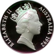 Australia 10 Dollars Emperor Penguin - Piedfort 1992 Piedfort KM# P4 ELIZABETH II AUSTRALIA 1992 RDM coin obverse Australia 10 Dollars Emperor Penguin - Piedfort 1992 Piedfort KM# P4 ELIZABETH II AUSTRALIA 1992 RDM coin obverse