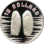 Australia 10 Dollars Emperor Penguin - Piedfort 1992 Piedfort KM# P4 10 DOLLARS coin reverse Australia 10 Dollars Emperor Penguin - Piedfort 1992 Piedfort KM# P4 10 DOLLARS coin reverse