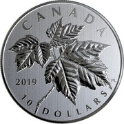 Canada 10 Dollars Maple Leaves 2019 CANADA 2019 10 DOLLARS coin reverse Canada 10 Dollars Maple Leaves 2019 CANADA 2019 10 DOLLARS coin reverse