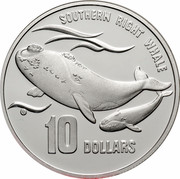 Australia 10 Dollars Southern Right Whale (Piedfort) 1996 KM# P8 SOUTHERN RIGHT WHALE 10 DOLLARS coin reverse Australia 10 Dollars Southern Right Whale (Piedfort) 1996 KM# P8 SOUTHERN RIGHT WHALE 10 DOLLARS coin reverse
