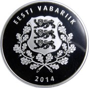 Estonia 10 Euro 150th Anniversary of the Birth of Miina Harma 2014 Proof KM# 75 EESTI VABARIIK 2014 coin obverse Estonia 10 Euro 150th Anniversary of the Birth of Miina Harma 2014 Proof KM# 75 EESTI VABARIIK 2014 coin obverse