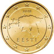 Estonia 10 Euro Cent Map of Estonia 2018 KM# 64 2011 EESTI coin obverse Estonia 10 Euro Cent Map of Estonia 2018 KM# 64 2011 EESTI coin obverse