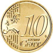 Estonia 10 Euro Cent Map of Estonia 2018 KM# 64 10 LL EURO CENT coin reverse Estonia 10 Euro Cent Map of Estonia 2018 KM# 64 10 LL EURO CENT coin reverse