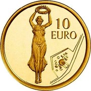 Luxembourg 10 Euro Golden Lady 2013 Proof KM# 128 10 EURO coin reverse