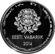 Estonia 10 Euro Sochi 2014 2014 Proof KM# 74 EESTI VABARIIK 2014 coin obverse Estonia 10 Euro Sochi 2014 2014 Proof KM# 74 EESTI VABARIIK 2014 coin obverse