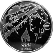 Estonia 10 Euro Sochi 2014 2014 Proof KM# 74 10 € ESTONIA coin reverse Estonia 10 Euro Sochi 2014 2014 Proof KM# 74 10 € ESTONIA coin reverse