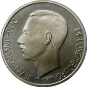 Luxembourg 10 Francs 1980 Proof KM# 57a Standard Coinage Resumed JEAN GRAND-DUC DE LUXEMBOURG J.N. LEFEVRE coin obverse
