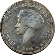 Luxembourg 10 Francs Charlotte 1929 KM# 39 CHARLOTTE GRANDE-DUCHESSE DE LUXEMBOURG * 1929 * coin obverse Luxembourg 10 Francs Charlotte 1929 KM# 39 CHARLOTTE GRANDE-DUCHESSE DE LUXEMBOURG * 1929 * coin obverse