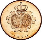 Malta 10 Grani Angelo 1970 1970 Proof X# 35 1970 coin obverse