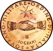 Malta 10 Grani Angelo 1971 1971 X# 40 SOVRANO∙MILITARE∙ORDINE∙DI∙MALTA 10 GRANI coin reverse Malta 10 Grani Angelo 1971 1971 X# 40 SOVRANO∙MILITARE∙ORDINE∙DI∙MALTA 10 GRANI coin reverse