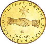 Malta 10 Grani (Angelo 1972) X# 48 SOVRANO∙MILITARE∙ORDINE∙DI∙MALTA 10 GRANI coin reverse Malta 10 Grani (Angelo 1972) X# 48 SOVRANO∙MILITARE∙ORDINE∙DI∙MALTA 10 GRANI coin reverse