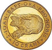 Malta 10 Grani (Angelo 1974) X# 56 S IOAN BAPT ORA PRO NOBIS 10 GRANI coin reverse Malta 10 Grani (Angelo 1974) X# 56 S IOAN BAPT ORA PRO NOBIS 10 GRANI coin reverse