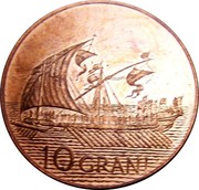 Malta 10 Grani Angelo 1978 1978 Proof X# 70 10 GRANI coin reverse Malta 10 Grani Angelo 1978 1978 Proof X# 70 10 GRANI coin reverse