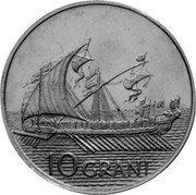 Malta 10 Grani (Angelo 1979) X# 74 10 GRANI coin reverse