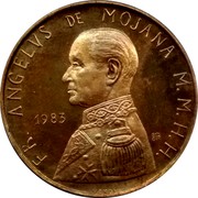 Malta 10 Grani Angelo 1983 1983 Proof X# 96 FR. ANGELVS DE MOJANA M. M. H. H. 1983 coin obverse Malta 10 Grani Angelo 1983 1983 Proof X# 96 FR. ANGELVS DE MOJANA M. M. H. H. 1983 coin obverse