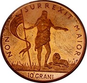 Malta 10 Grani Angelo 1988 1988 Proof X# 130 NON SURREXIT MAIOR 10 GRANI coin reverse Malta 10 Grani Angelo 1988 1988 Proof X# 130 NON SURREXIT MAIOR 10 GRANI coin reverse