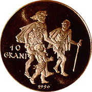 Malta 10 Grani Assistance to the Needy 1996 Proof X# 181 10 GRANI 1990 coin reverse Malta 10 Grani Assistance to the Needy 1996 Proof X# 181 10 GRANI 1990 coin reverse